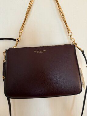 Tory Burch Perry Small Shoulder Bag - Oxblood color - NWT